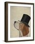 Beagle, Formal Hound and Hat-Fab Funky-Framed Art Print