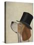 Beagle, Formal Hound and Hat-Fab Funky-Stretched Canvas
