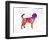 Beagle Harrier in Watercolor-paulrommer-Framed Art Print