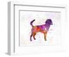 Beagle Harrier in Watercolor-paulrommer-Framed Art Print