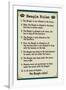 Beagle House Rules Humor-null-Framed Art Print