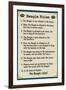 Beagle House Rules Humor-null-Framed Art Print