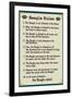 Beagle House Rules Humor-null-Framed Art Print