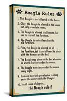 Beagle House Rules-null-Stretched Canvas