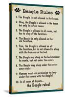 Beagle House Rules-null-Stretched Canvas