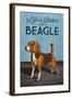 Beagle - Life is Better-Lantern Press-Framed Art Print