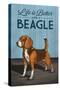 Beagle - Life is Better-Lantern Press-Stretched Canvas