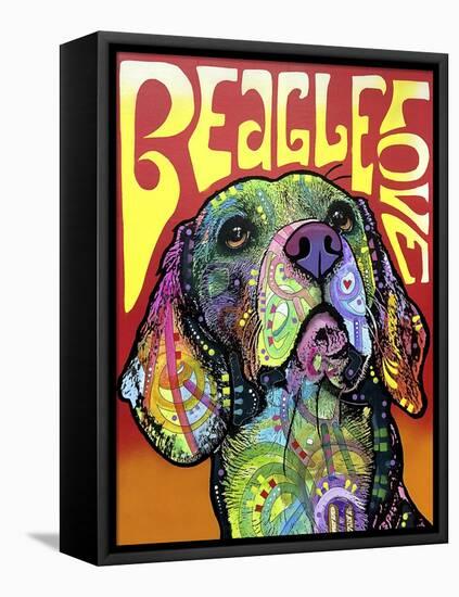 Beagle Love-Dean Russo-Framed Stretched Canvas