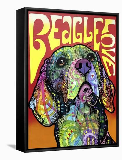 Beagle Love-Dean Russo-Framed Stretched Canvas