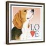 Beagle Love-Tomoyo Pitcher-Framed Giclee Print