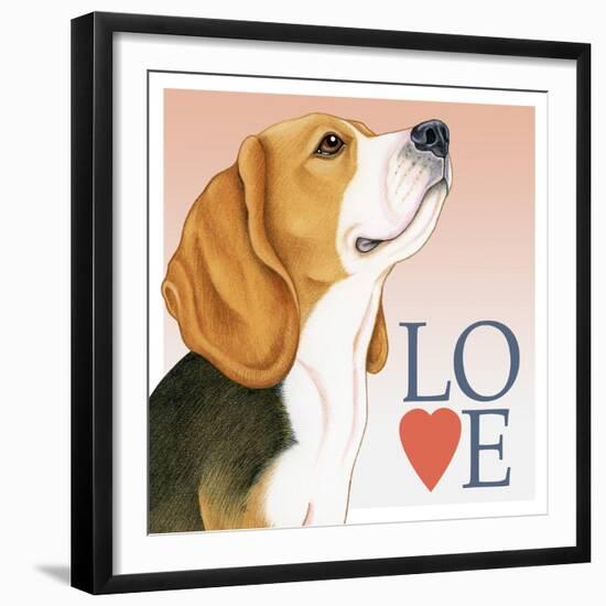 Beagle Love-Tomoyo Pitcher-Framed Giclee Print