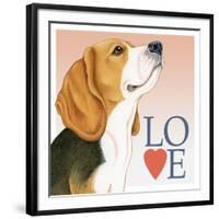 Beagle Love-Tomoyo Pitcher-Framed Giclee Print