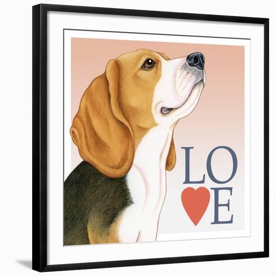 Beagle Love-Tomoyo Pitcher-Framed Giclee Print