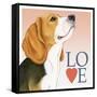 Beagle Love-Tomoyo Pitcher-Framed Stretched Canvas