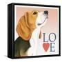 Beagle Love-Tomoyo Pitcher-Framed Stretched Canvas