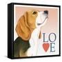 Beagle Love-Tomoyo Pitcher-Framed Stretched Canvas