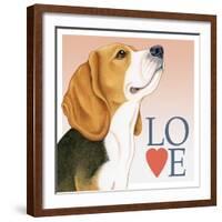 Beagle Love-Tomoyo Pitcher-Framed Giclee Print