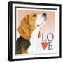 Beagle Love-Tomoyo Pitcher-Framed Giclee Print