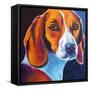 Beagle - Lucy May-Dawgart-Framed Stretched Canvas