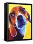 Beagle - Marcie-Dawgart-Framed Stretched Canvas