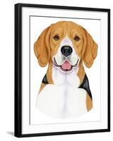 Beagle Portrait-Tomoyo Pitcher-Framed Giclee Print