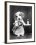 Beagle Puppy with Candle-null-Framed Photographic Print
