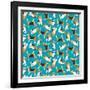 Beagle Scatter (Variant 1)-Sharon Turner-Framed Art Print