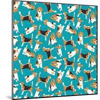 Beagle Scatter (Variant 1)-Sharon Turner-Mounted Art Print