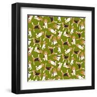 Beagle Scatter (Variant 3)-Sharon Turner-Framed Art Print