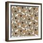 Beagle Scatter (Variant 4)-Sharon Turner-Framed Art Print