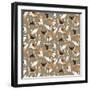 Beagle Scatter (Variant 4)-Sharon Turner-Framed Art Print