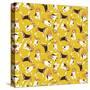 Beagle Scatter Yellow-Sharon Turner-Stretched Canvas