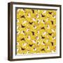 Beagle Scatter Yellow-Sharon Turner-Framed Art Print