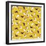 Beagle Scatter Yellow-Sharon Turner-Framed Art Print