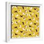 Beagle Scatter Yellow-Sharon Turner-Framed Art Print