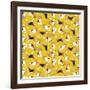 Beagle Scatter Yellow-Sharon Turner-Framed Art Print