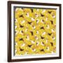 Beagle Scatter Yellow-Sharon Turner-Framed Art Print