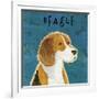 Beagle (square)-John W^ Golden-Framed Art Print