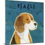 Beagle (square)-John W^ Golden-Mounted Art Print