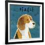 Beagle (square)-John W^ Golden-Framed Art Print