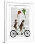 Beagle Tandem-Fab Funky-Framed Art Print