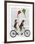 Beagle Tandem-Fab Funky-Framed Art Print