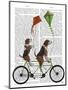 Beagle Tandem-Fab Funky-Mounted Art Print