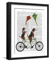 Beagle Tandem-Fab Funky-Framed Art Print