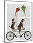 Beagle Tandem-Fab Funky-Mounted Art Print