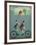 Beagle Tandem-Fab Funky-Framed Art Print