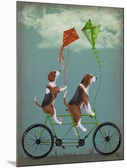 Beagle Tandem-Fab Funky-Mounted Art Print