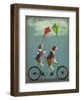 Beagle Tandem-Fab Funky-Framed Art Print