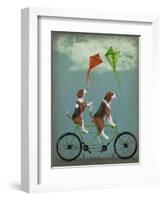 Beagle Tandem-Fab Funky-Framed Art Print