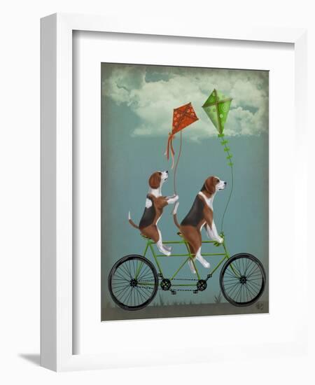 Beagle Tandem-Fab Funky-Framed Art Print